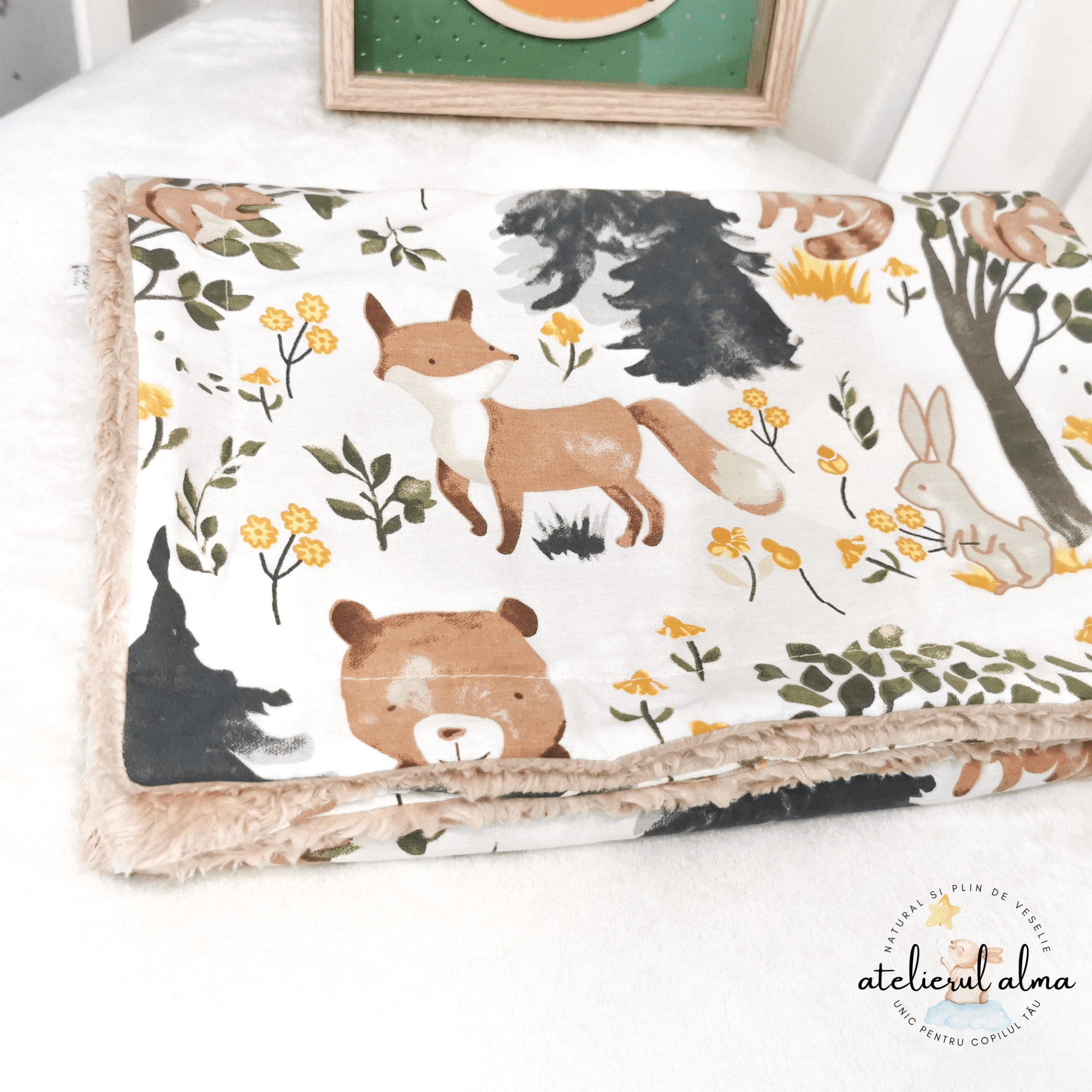 paturica minky, paturica plus bumbac, paturica pufoasa, produse pentru copii si bebelusi, paturici naturale si baby friendly, paturica din muselina personalizata pentru nou nascuti