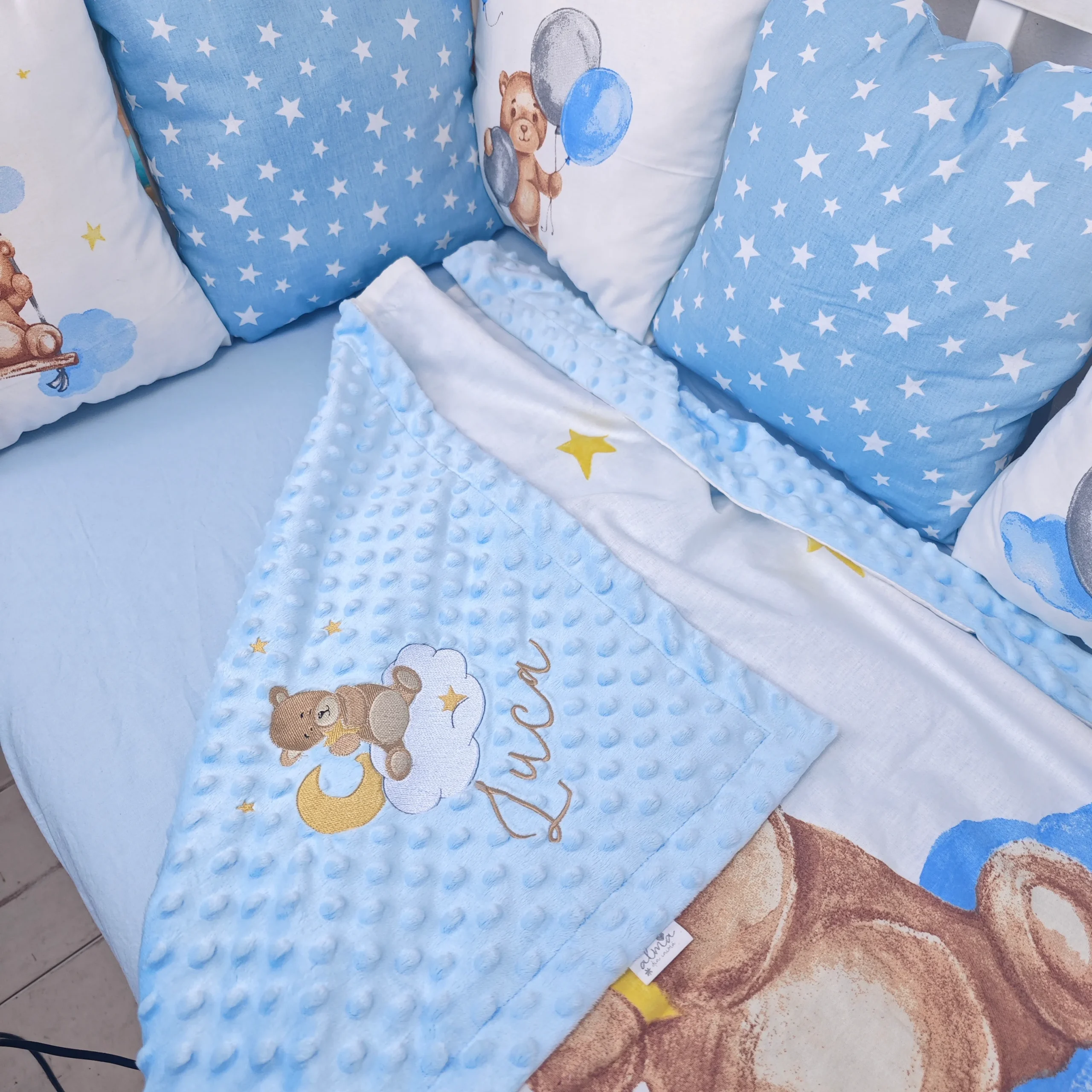 paturica minky, paturica plus bumbac, paturica pufoasa, produse pentru copii si bebelusi, paturici naturale si baby friendly, paturica din muselina personalizata pentru nou nascuti