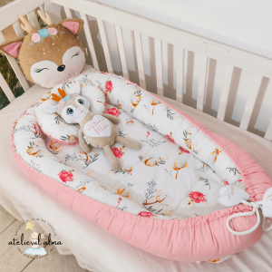 Babynest flori de bumbac