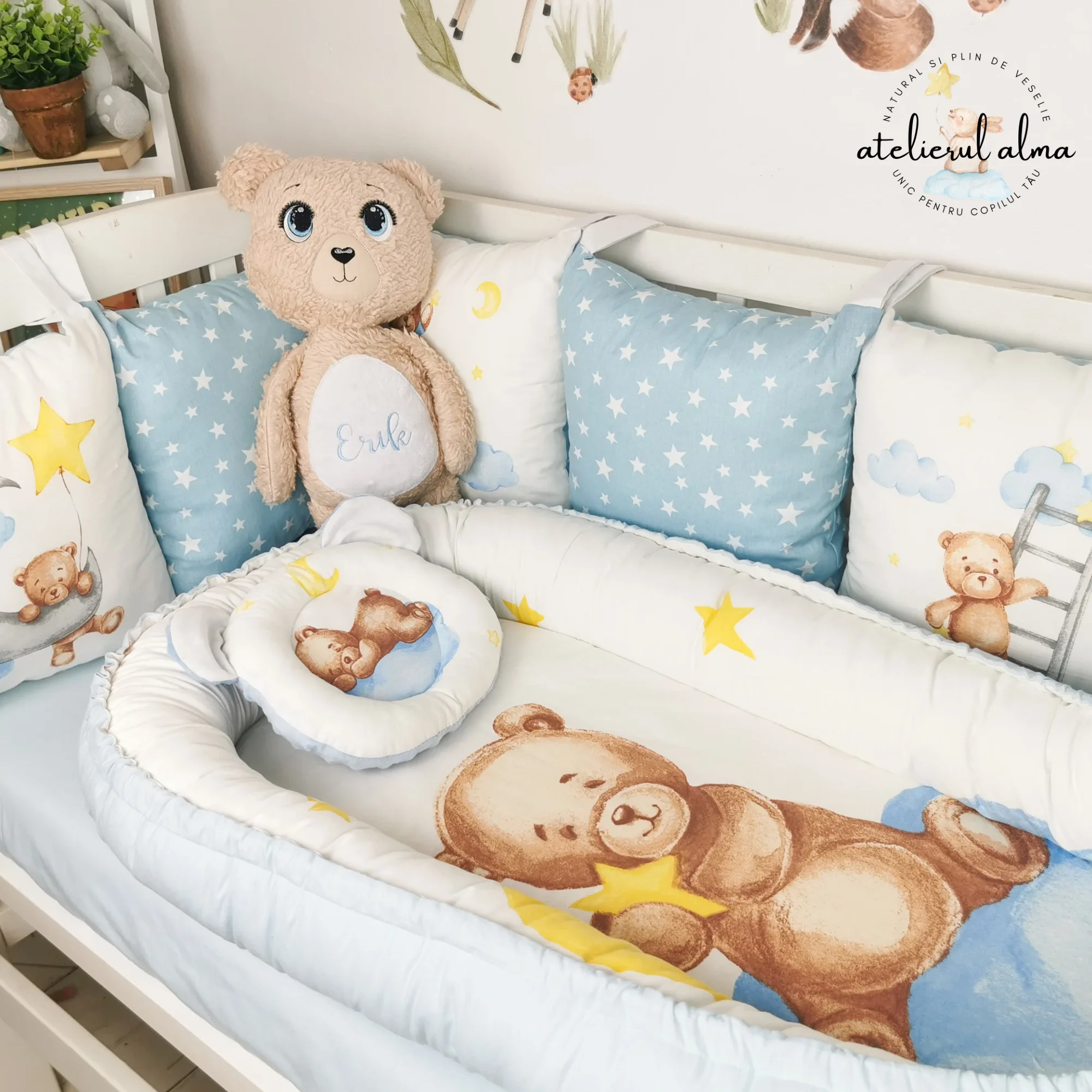 imagine cu babynest pentru bebelusi. cuib nou nascuti pentru dormit, co-sleeping