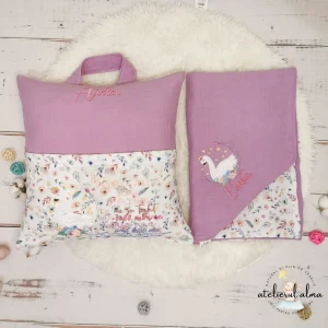 Set cadou muselina lebada 2 piese