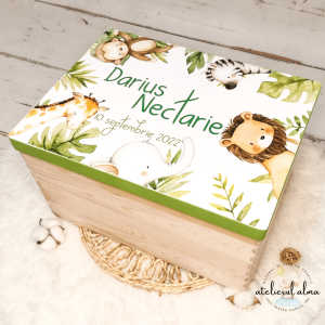 Cutie de lemn safari personalizata