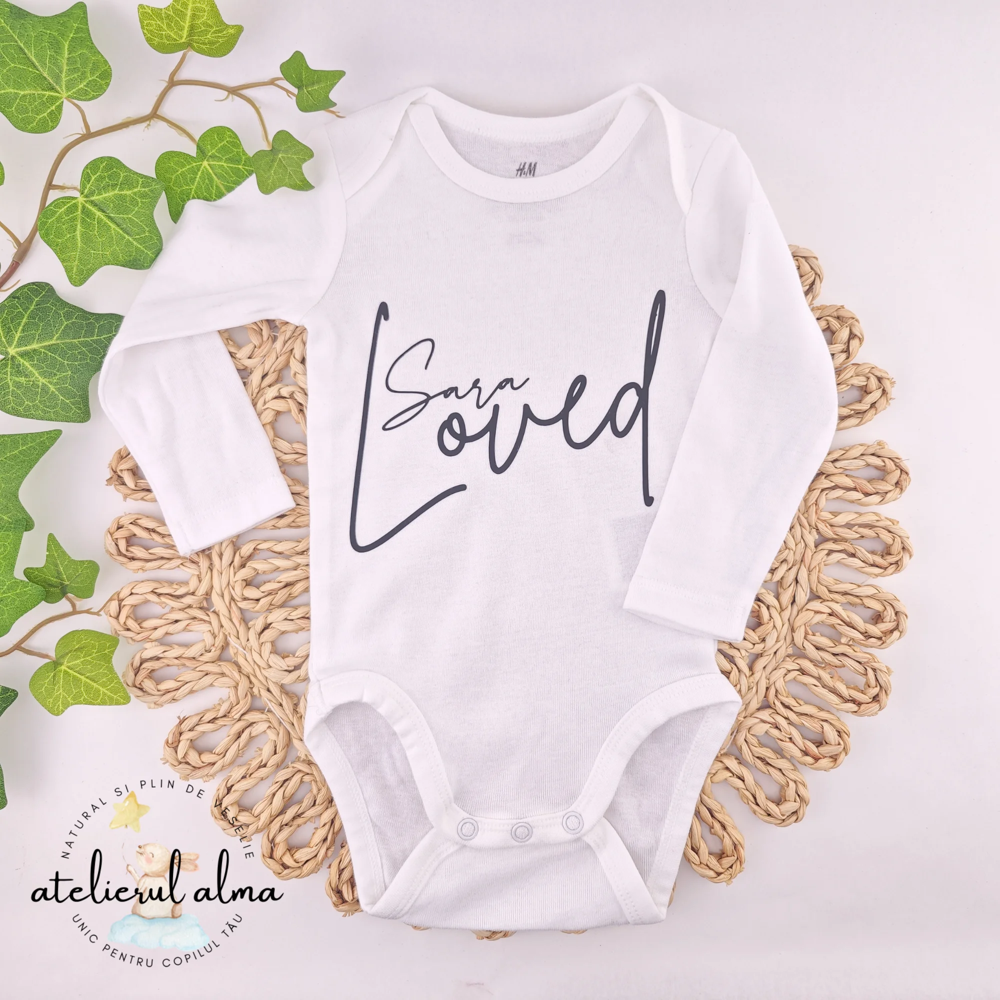 imagine cu body personalizat pentru bebelusi si copii
