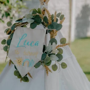 Decoratiune personalizata banner aniversar sunshine