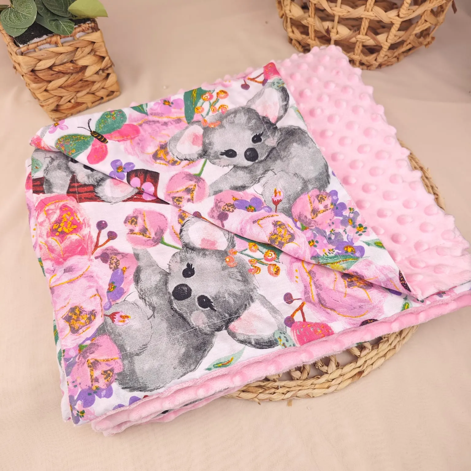 paturica minky, paturica plus bumbac, paturica pufoasa, produse pentru copii si bebelusi, paturici naturale si baby friendly, paturica din muselina personalizata pentru nou nascuti