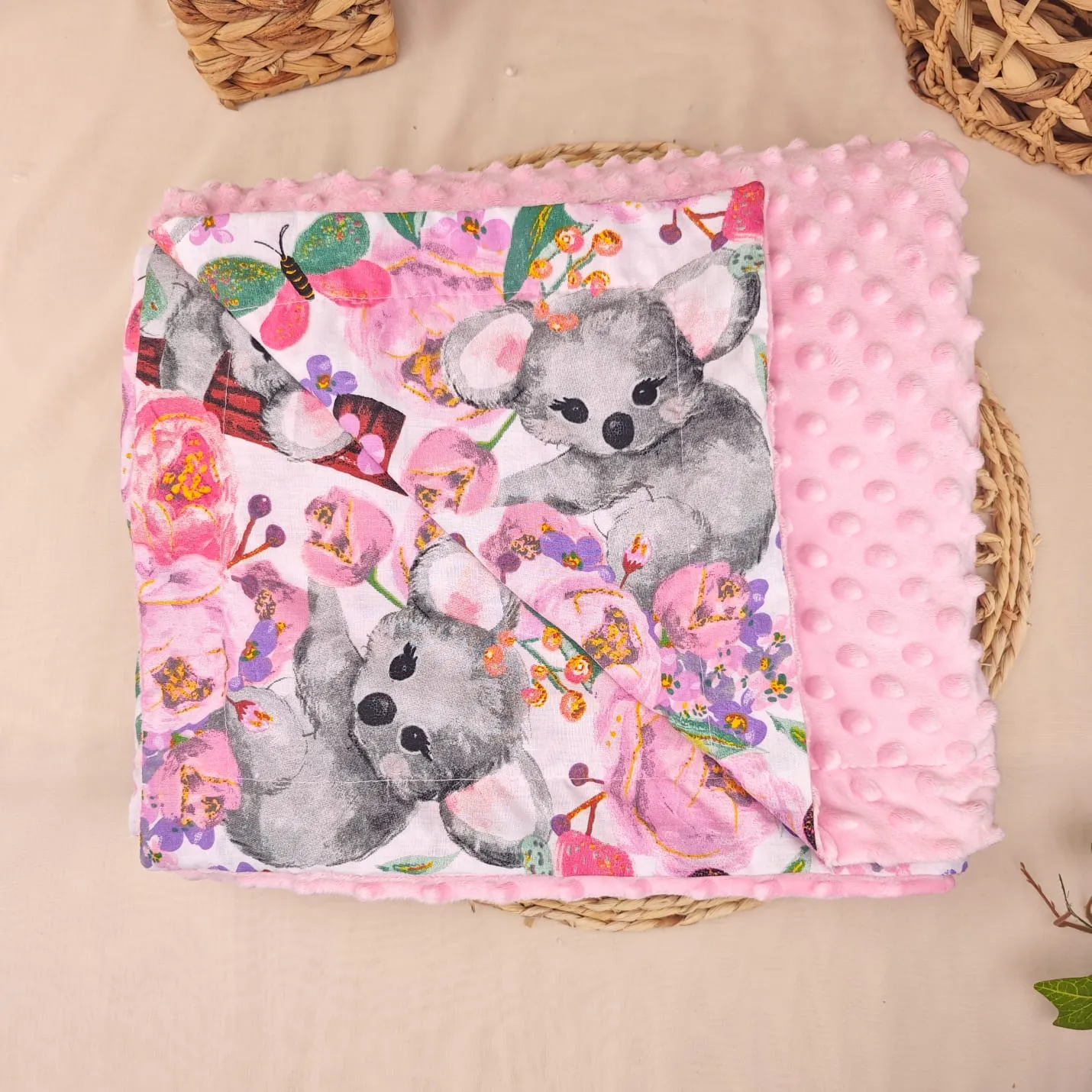 paturica minky, paturica plus bumbac, paturica pufoasa, produse pentru copii si bebelusi, paturici naturale si baby friendly, paturica din muselina personalizata pentru nou nascuti