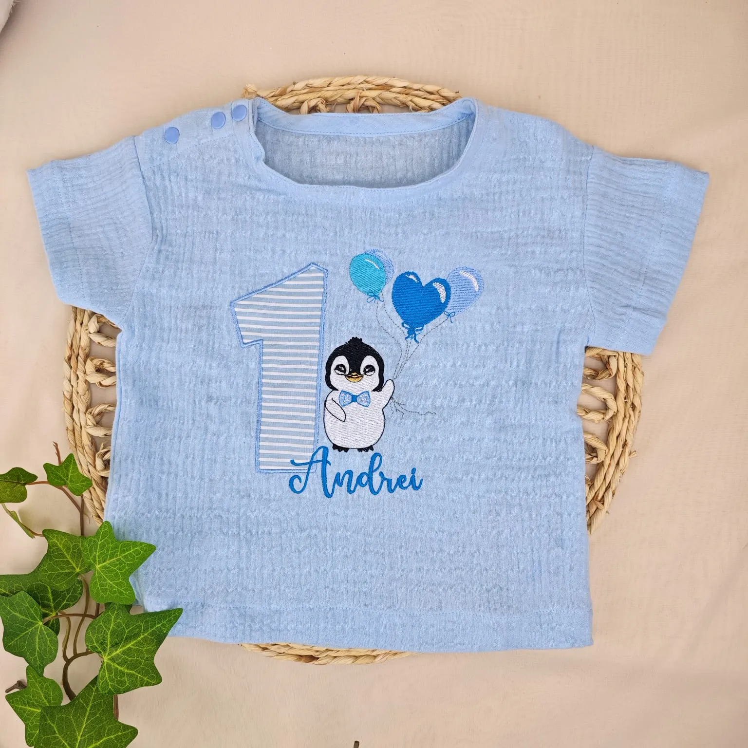 tricou muselina personalizat aniversar