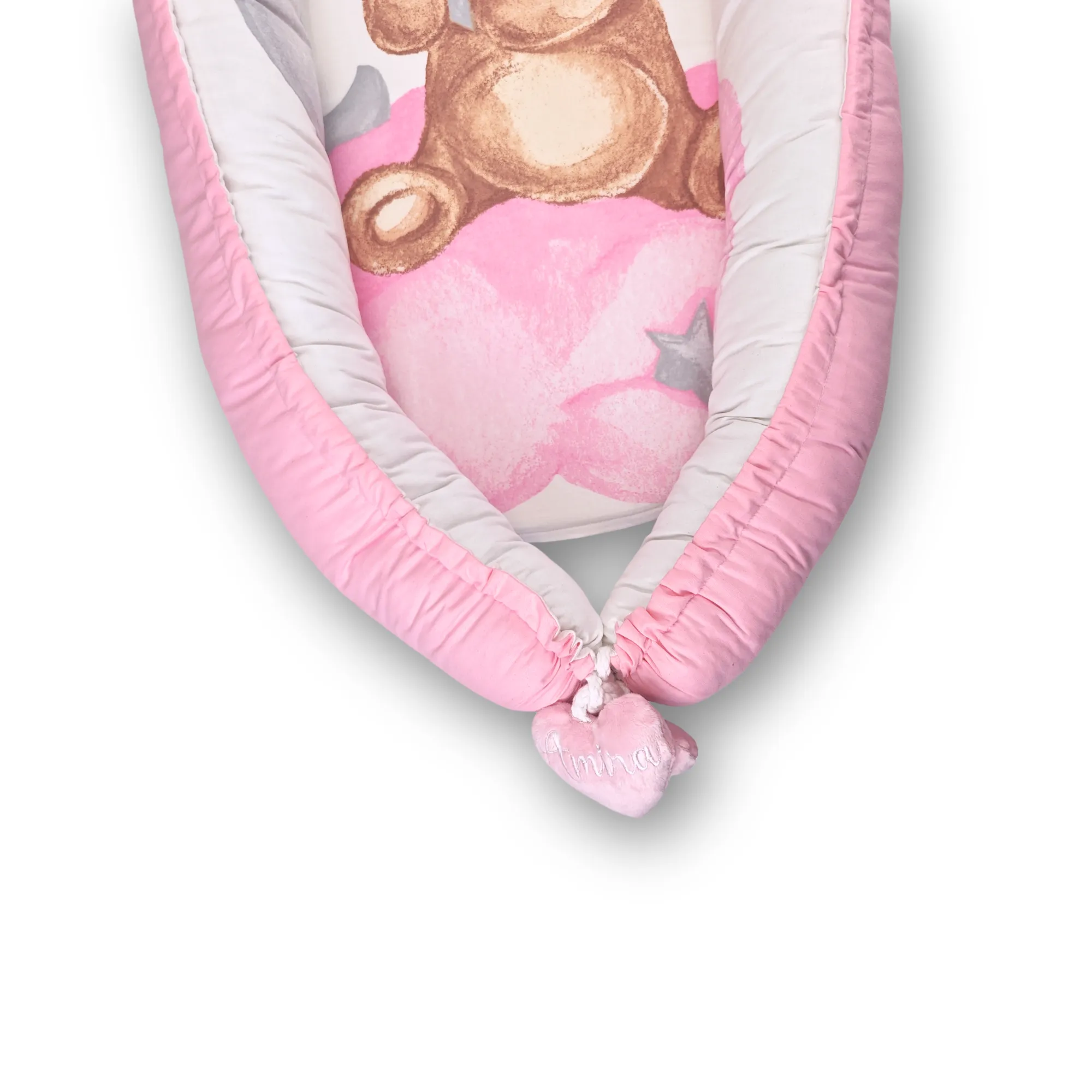 imagine cu babynest pentru bebelusi. cuib nou nascuti pentru dormit, co-sleeping