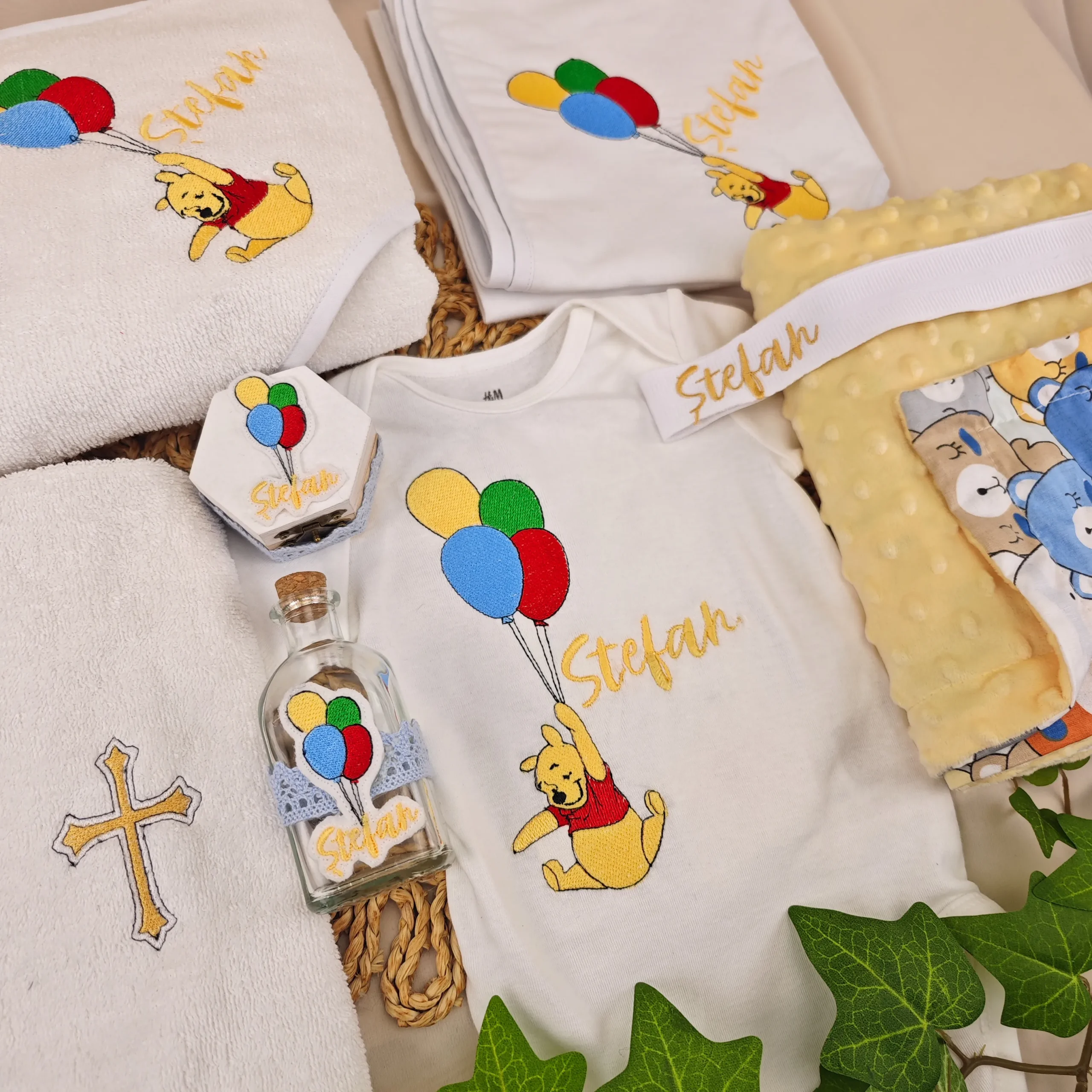 trusou de botez pentru biserica, lumanare botez personalizata, lumanare flori uscate