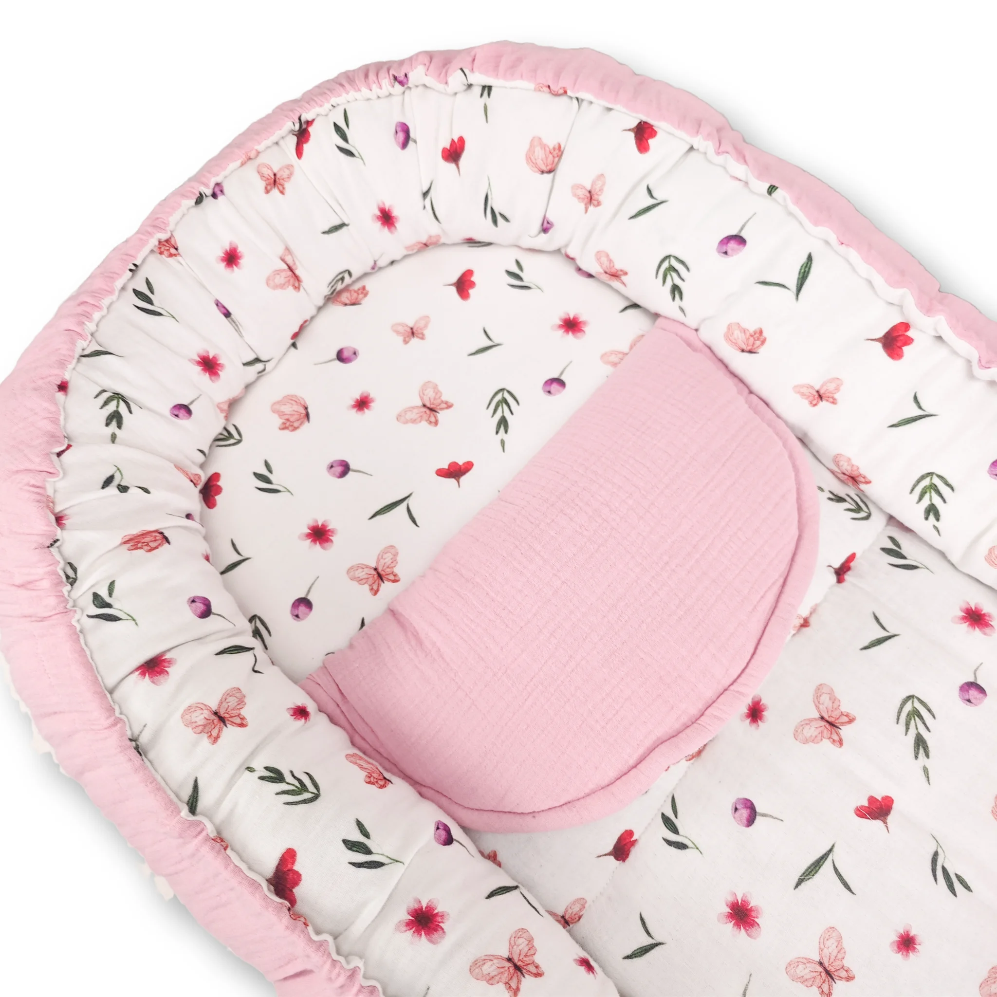 imagine cu babynest pentru bebelusi. cuib nou nascuti pentru dormit, co-sleeping
