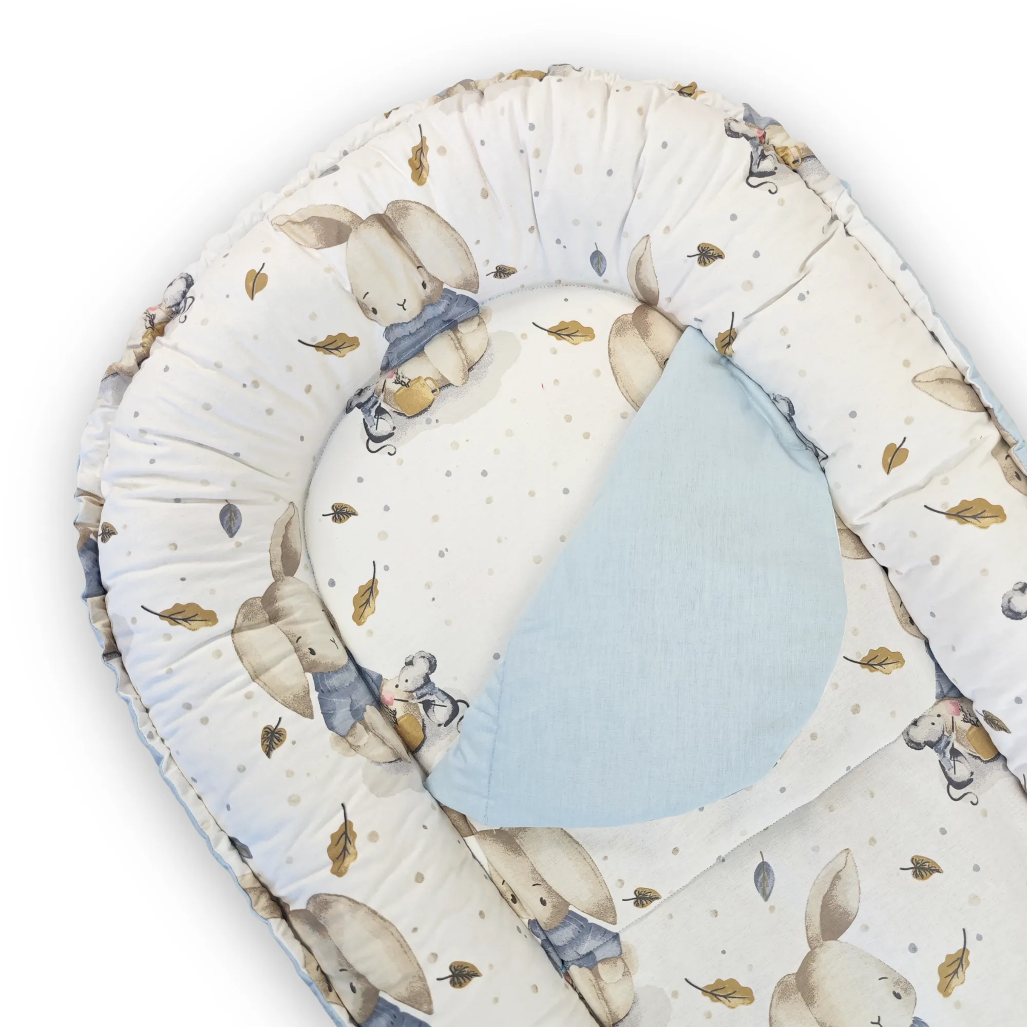 imagine cu babynest pentru bebelusi. cuib nou nascuti pentru dormit, co-sleeping