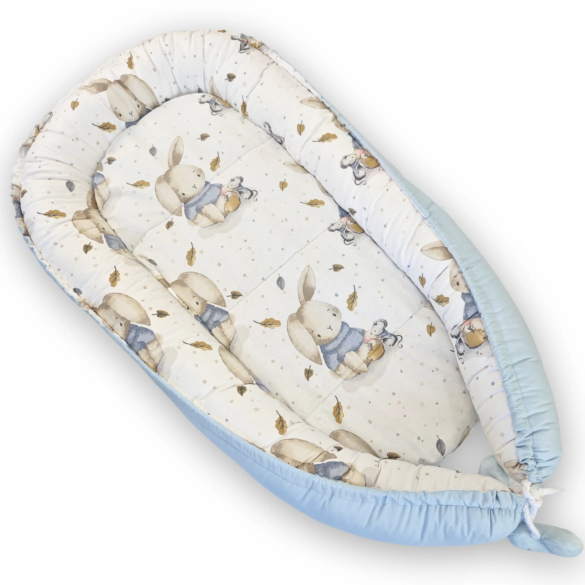 imagine cu babynest pentru bebelusi. cuib nou nascuti pentru dormit, co-sleeping